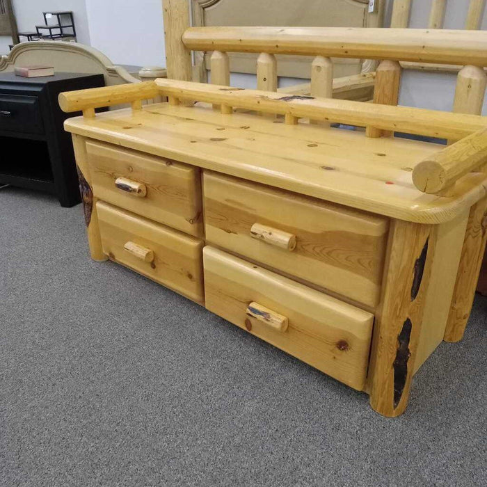 Locally Crafted 4pc. Queen Log Bedroom Set