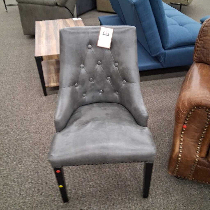 Gray Nailhead Accent Chair