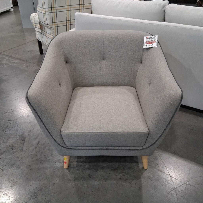 "Cullum" Gray Swoop Arm Chair