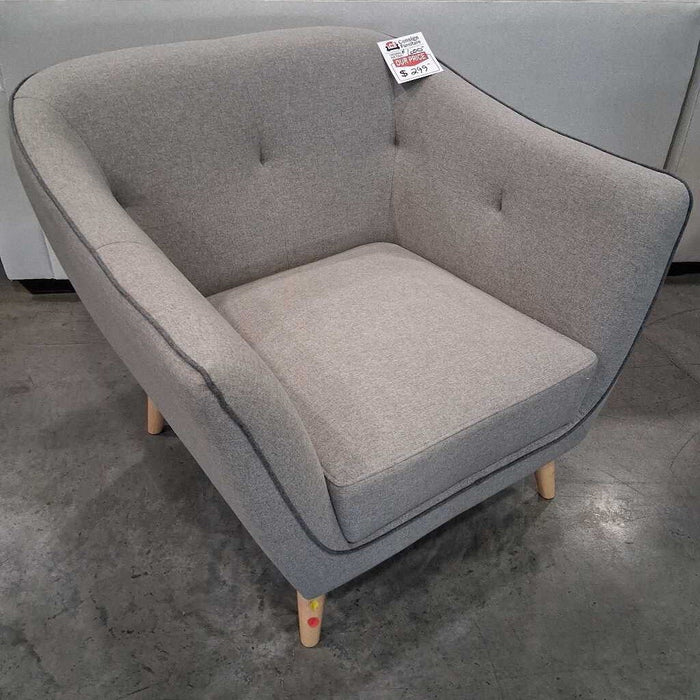 "Cullum" Gray Swoop Arm Chair