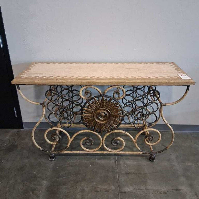 Giacometti Style Marble Top Wine Rack