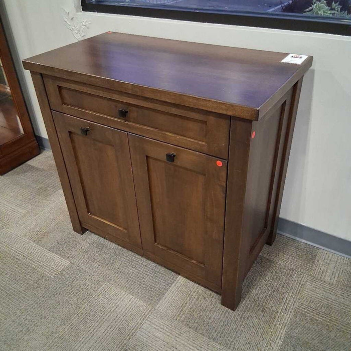 Dark Wood Hamper/ Recycling Cabinet