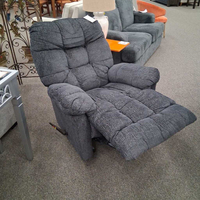 Charcoal Fabric Rocking Recliner