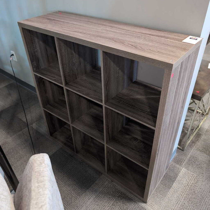 Gray 9-Cubby Shelf