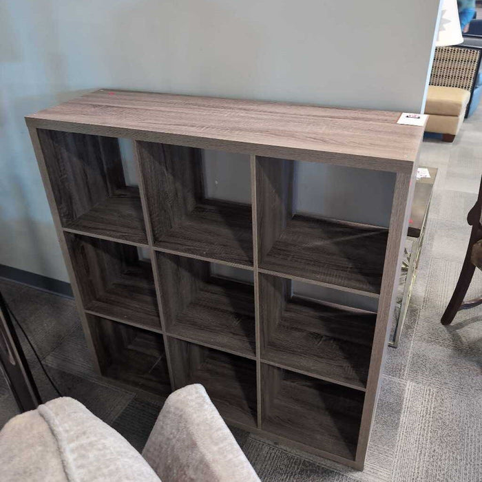 Gray 9-Cubby Shelf