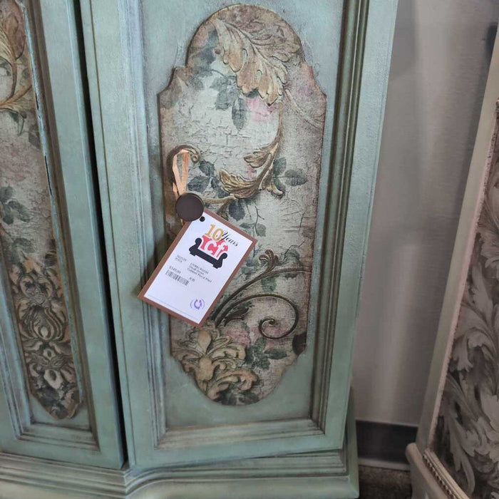 Small Green Cabinet Floral Print