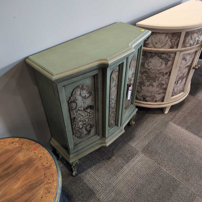 Small Green Cabinet Floral Print