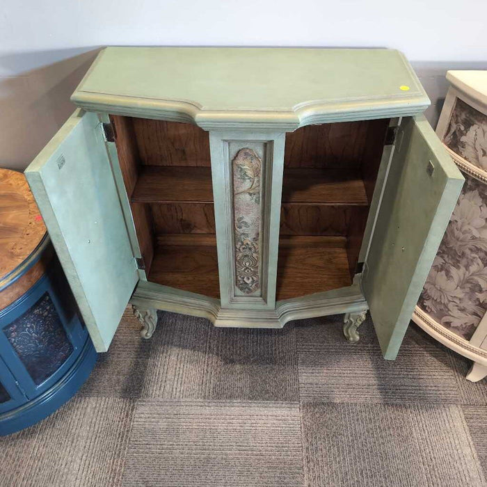 Small Green Cabinet Floral Print