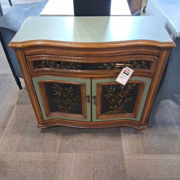 Green/Brown Leaf Art Cabinet