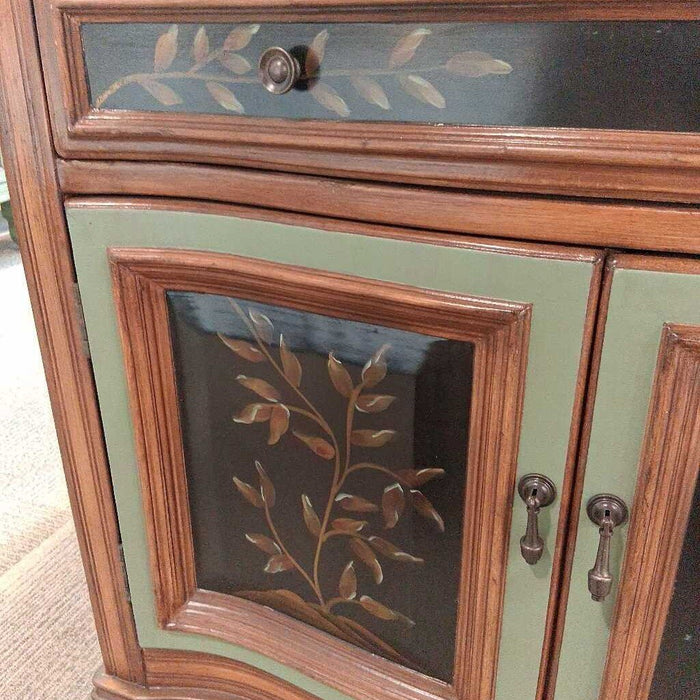 Green/Brown Leaf Art Cabinet