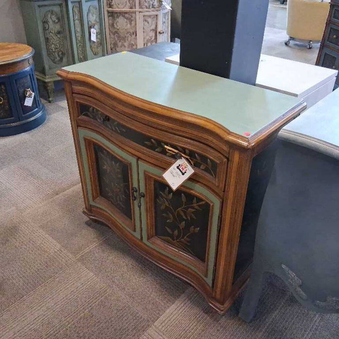 Green/Brown Leaf Art Cabinet
