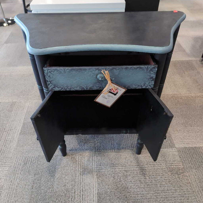 BLue/BLack Floral Cabinet