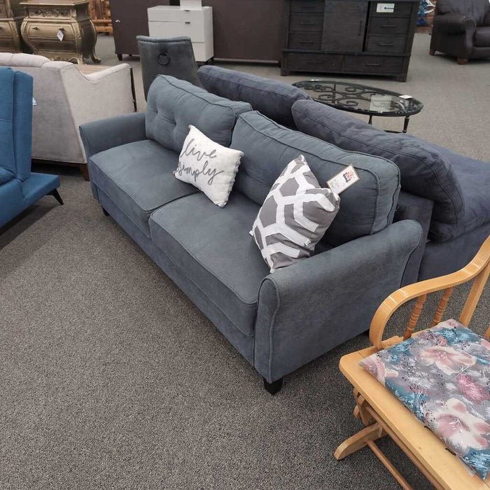 Gray Sofa w/ 2 Pillows