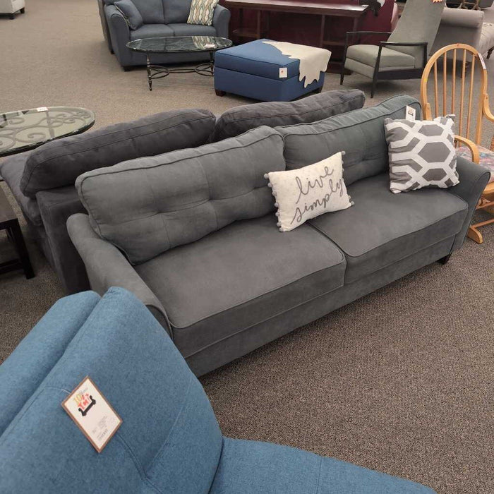 Gray Sofa w/ 2 Pillows