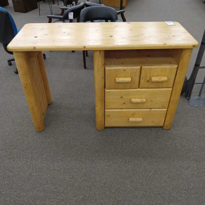 Log Pine Desk
