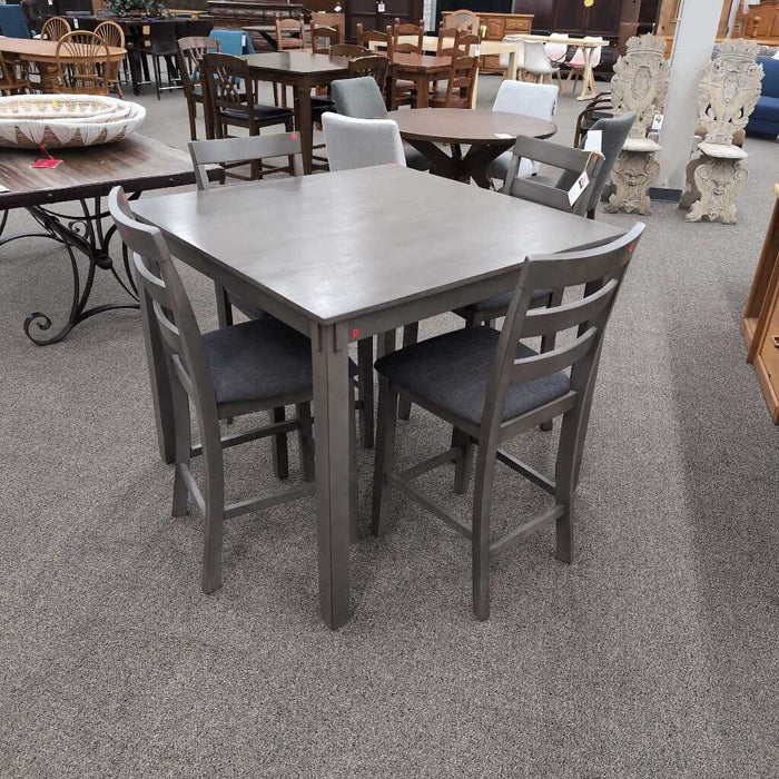Gray "Bridson" Table w/ 4 Chairs