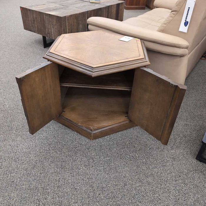Vintage Hexagon End Table