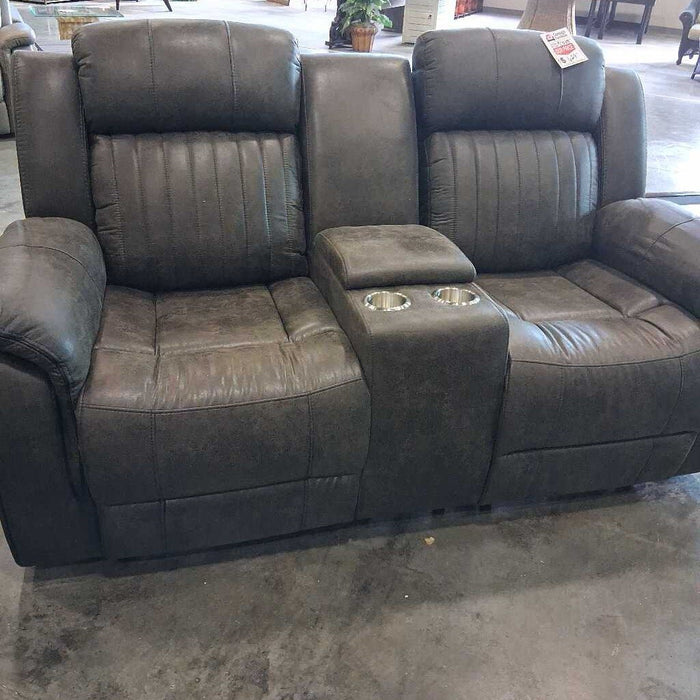 HOB 9479brg-2 Gray Rec. Loveseat