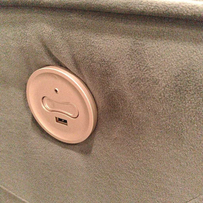 HOB 9645dg-1pw Gray Rocking Recliner