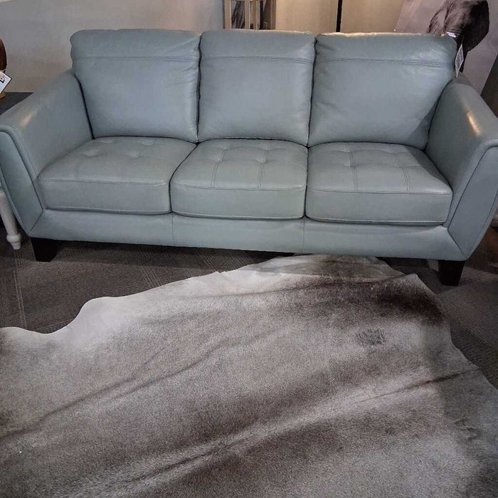 HOB 9460aq-3 Aqua Leather Sofa