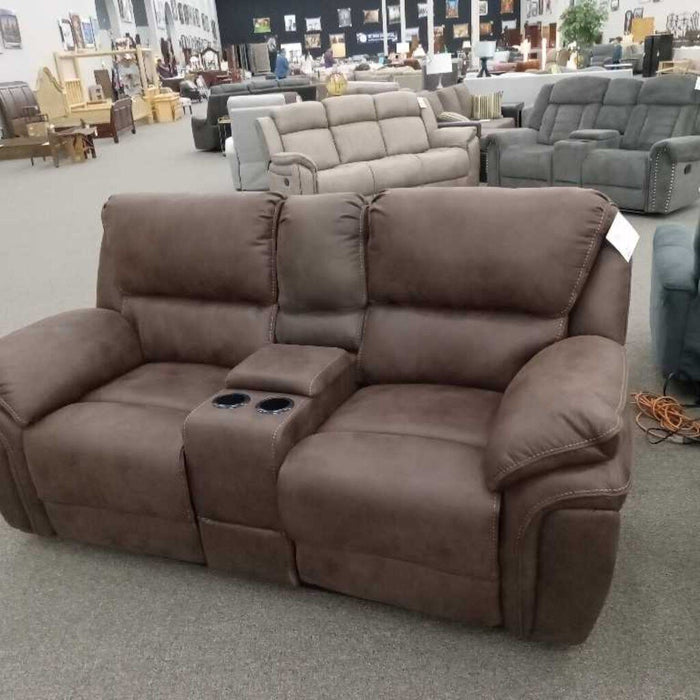 HOB 8517brw-2 Brown Rec. Loveseat
