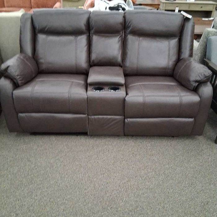 HOB 8201brw-2 Brown Rec. Loveseat