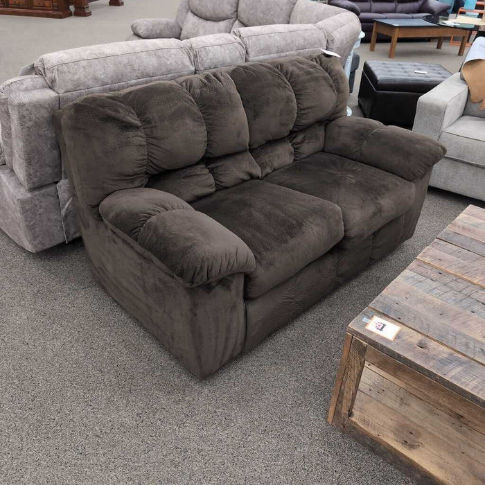 Brown Fabric Loveseat