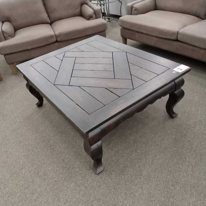 Rustic Dark Wood Coffee Table