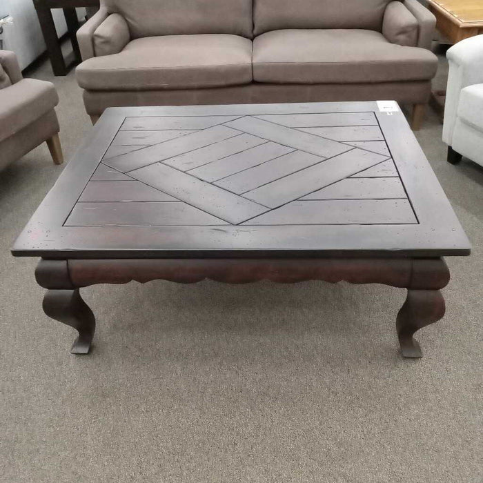 Rustic Dark Wood Coffee Table