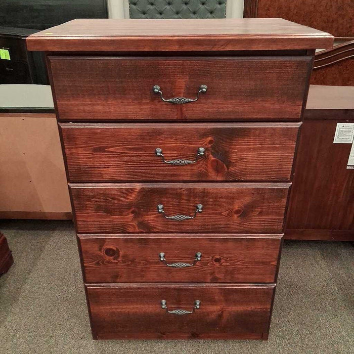 Dark Wood Tallboy Chest