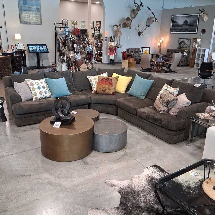 Rene Cazares 3pc. Brown Sectional