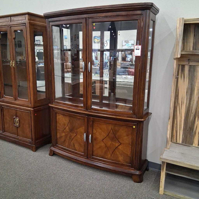 2pc. Bowfront China Hutch