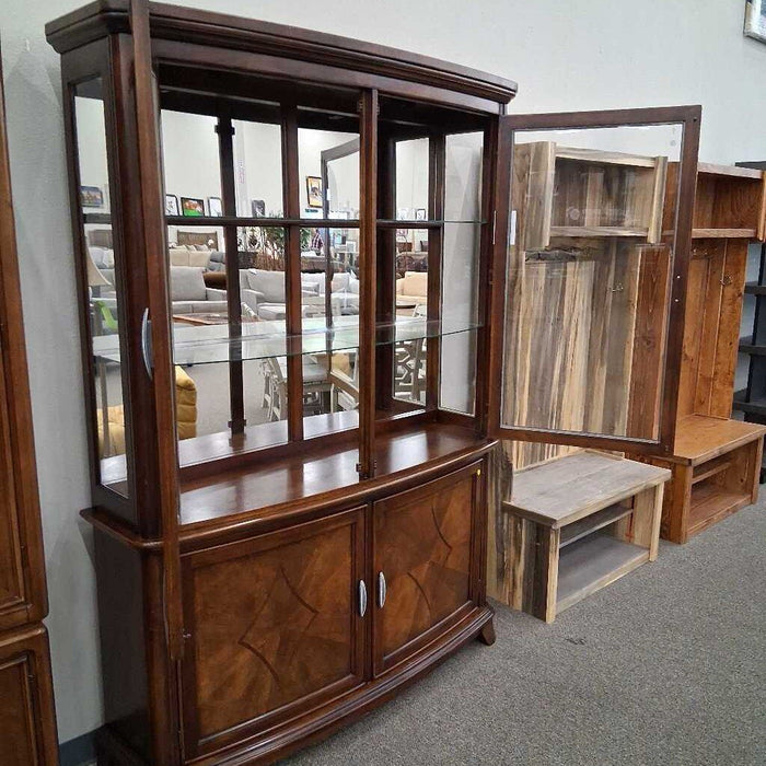 2pc. Bowfront China Hutch