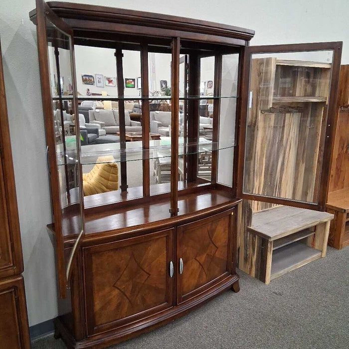 2pc. Bowfront China Hutch