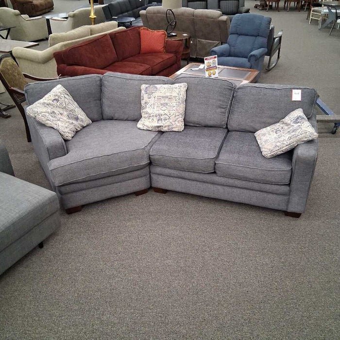 Gray Fabric 2pc. Cuddler Sofa