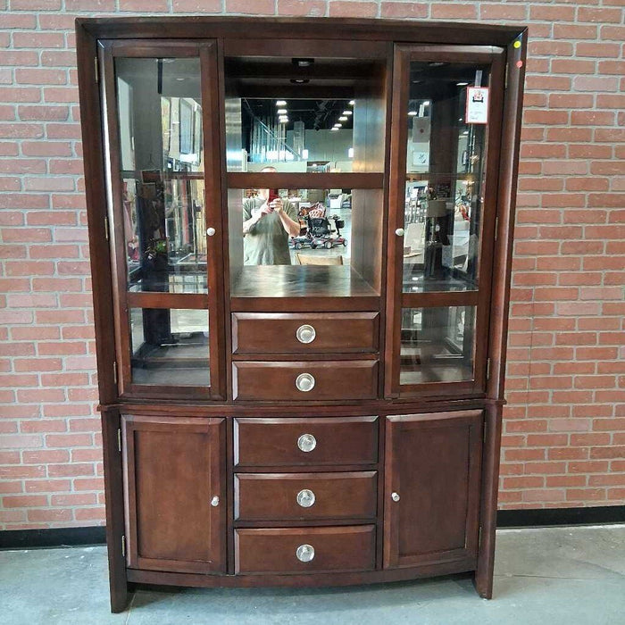 2pc. Cherry China Hutch