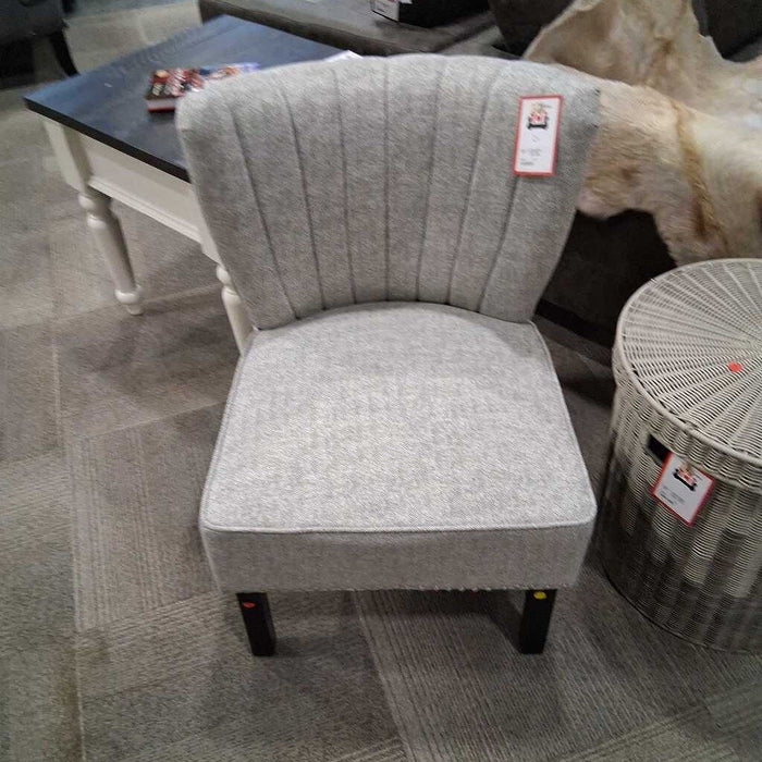 Gray Fabric Accent Chair