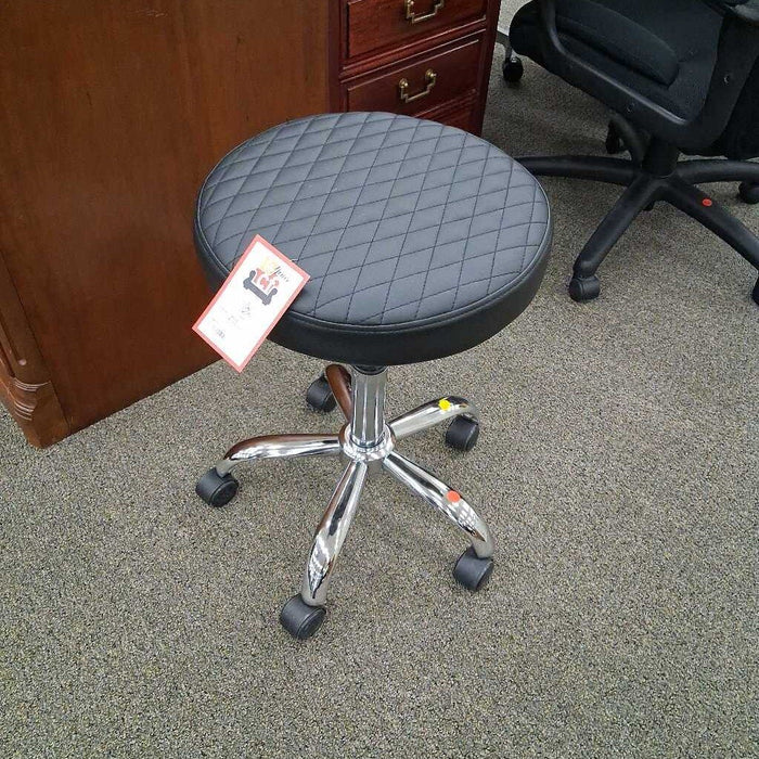 Black Rolling Stool