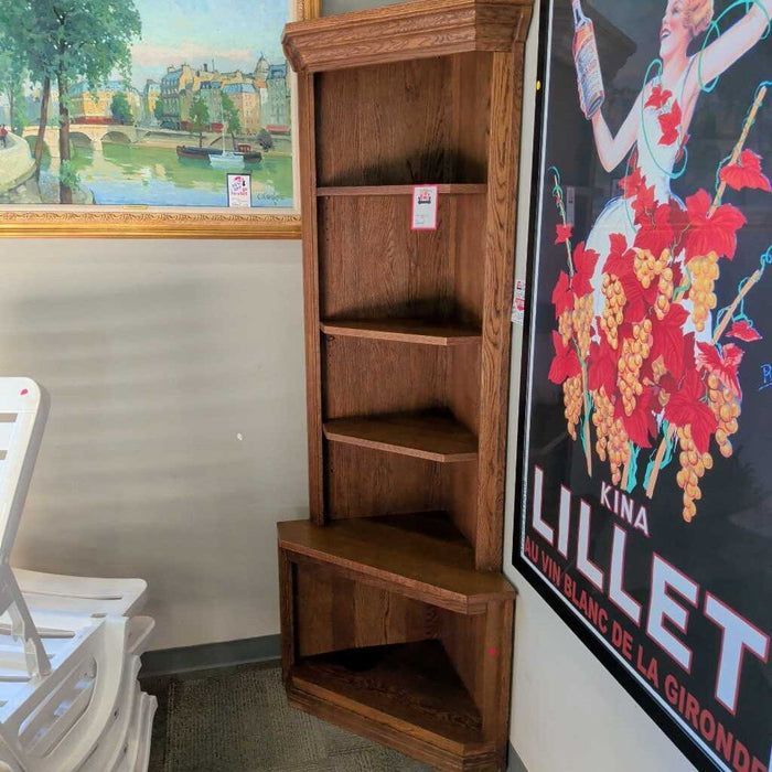 Oak 2pc. Corner Shelf