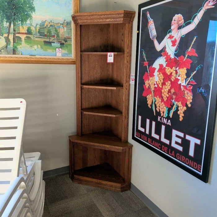 Oak 2pc. Corner Shelf