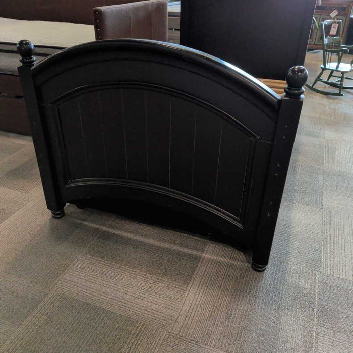 Black Twin Bed w/ Twin Trundle
