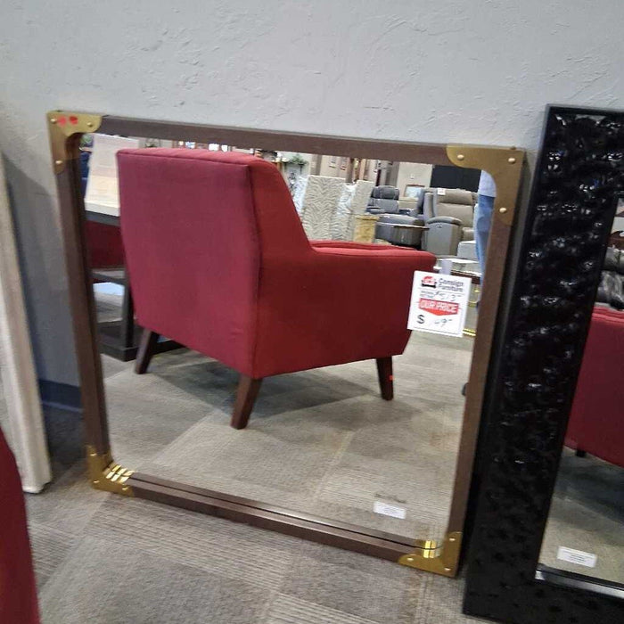 Howard Elliot Mirror w/ Brass Accents