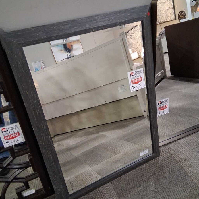 Gray Wood Frame Mirror