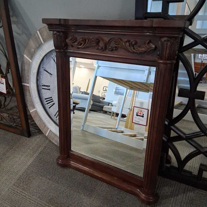 Wood Column Style Frame Mirror