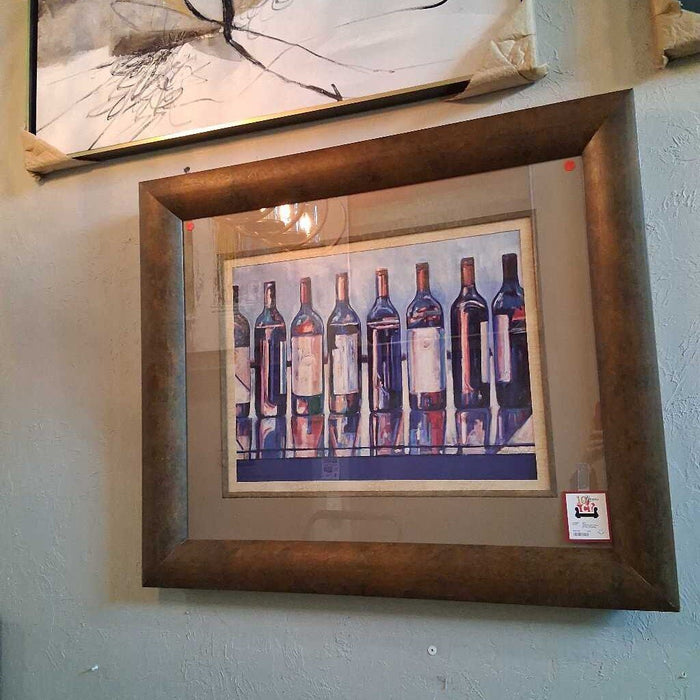 Gold Frame Wine Bottle Painting