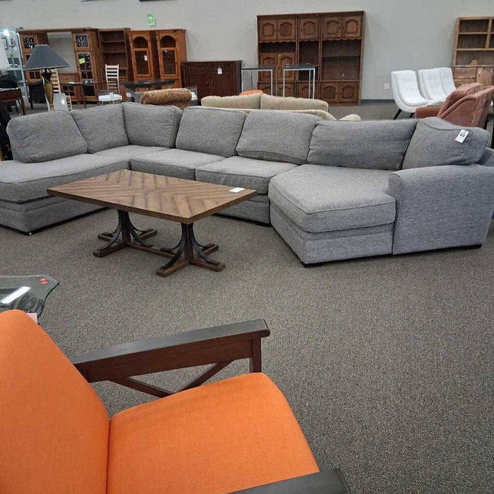 Gray Fabric 3pc. Sectional