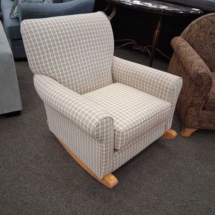 Vintage Plaid Rocking Chair