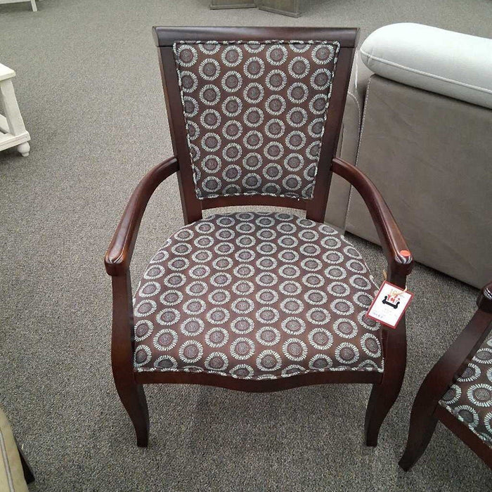 Circle Pattern Wood Arm Chair