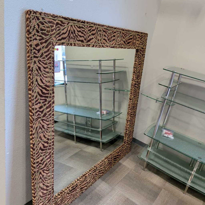 XL Tiger Print Frame Mirror