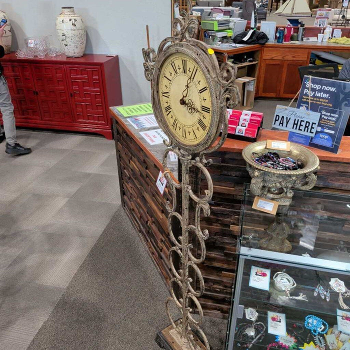 Distressed Painted Floor Clock